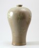 Greenware maebyong, or plum blossom, vase with cranes (oblique)