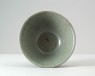 Greenware bowl with lotus petals (oblique)