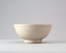 White ware bowl with peony decoration (oblique)