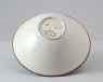 White ware bowl with phoenixes and floral decoration (oblique)