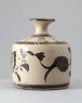 Wine bottle in the style of Cizhou ware with floral decoration (oblique)