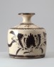 Wine bottle in the style of Cizhou ware with floral decoration (oblique)