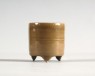 Greenware tripod incense burner with ruyi decoration (oblique)