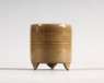 Greenware tripod incense burner with ruyi decoration (oblique)