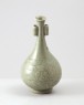 Greenware vase with peony scroll decoration (oblique)