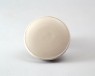 White ware circular box and lid (oblique)