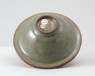 Greenware bowl with lotus petals in the style of Guan ware (oblique)