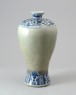 Blue-and-white vase with green glaze (oblique)