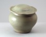 Greenware baluster jar and lid (oblique)