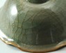 Greenware bowl with lotus leaves and a tortoise (oblique)