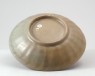 Greenware dish with lotus petals (oblique)