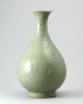 Greenware vase with floral decoration (oblique)