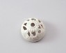 White ware incense box and lid with floral decoration (oblique)