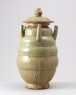 Greenware funerary jar with five spouts (oblique)