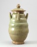 Greenware funerary jar with five spouts (oblique)