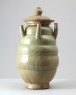 Greenware funerary jar with five spouts (oblique)