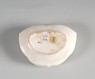 White ware trefoil-shaped box with lid (bottom)