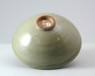 Greenware bowl with lotus decoration (oblique)