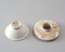 Cizhou ware cup and stand with dotted florets (oblique)