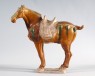 Figure of a horse with saddle (oblique)