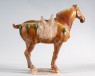 Figure of a horse with saddle (oblique)