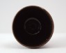 Black ware tea bowl with 'hare's fur' glazes (oblique)