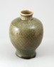 Greenware vase with floral decoration (oblique)