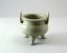 Greenware tripod incense burner (oblique)