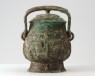 Ritual wine vessel, or you, with taotie mask pattern (oblique)