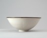 White ware bowl with lotus decoration (oblique)