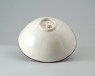 White ware bowl with lotus decoration (oblique)