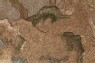 Two shishi, or lion dogs, and their young beneath a waterfall (detail, Cat. No. 5)