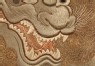 Two shishi, or lion dogs, and their young beneath a waterfall (detail, Cat. No. 5)